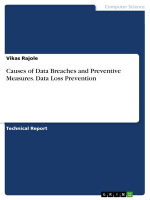 cover image of Causes of Data Breaches and Preventive Measures. Data Loss Prevention